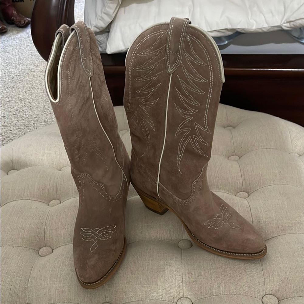 Wolverine Brown Heeled Boots with Western Flair